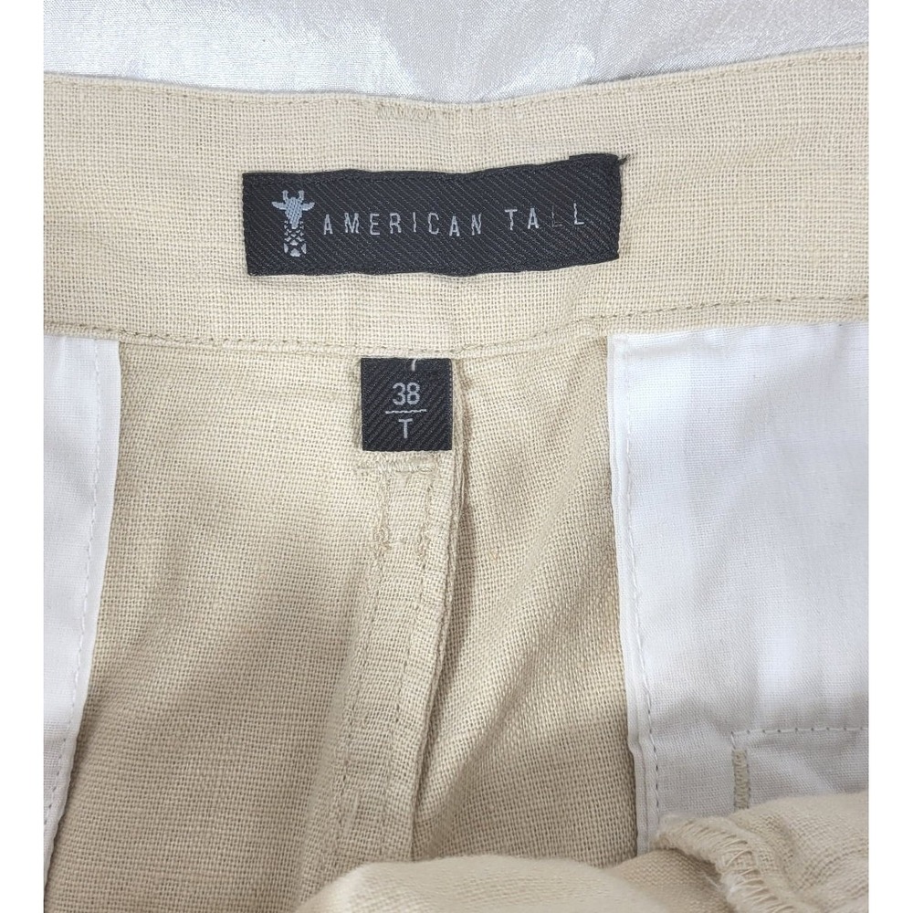 American Tall Men's Linen Blend Woven Shorts - Sandstone - Size 38T - 10" Inseam - Picture 3 of 5